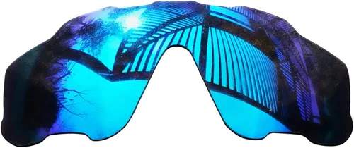 Vista 2 de MYCOURAG 4 pares de lentes de repuesto para gafas de sol Oakley Jawbreaker OO9290Jawbreaker Asian Fit (AF) OO9270 negro sólido, titanio, azul