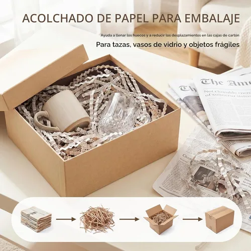 Vista 4 de Mxmoonant Máquina trituradora de papel arrugado eléctrico para relleno