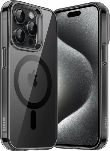 Vista 14 de JETech Funda magnética para iPhone 15, color negro y blanco Compatible con MagSafe, funda protectora a prueba de golpes, resistente a