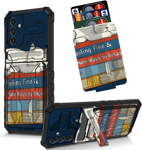 Vista 95 de Funda para Galaxy S21 FE 5G 2022 con soporte, funda de doble capa de policarbonato duro de TPU suave, estampado de vaca, estampado animal