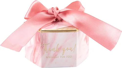 Vista 10 de Zerodis Cajas de recuerdos de fiesta de boda, 30 cajas de dulces con cinta para compromiso, despedida de soltera, baby shower, cumpleaños