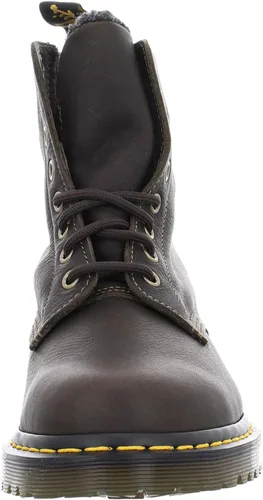 Vista 4 de Dr. Martens Botas de cuero Grizzly con forro de piel sintética unisex para adultos