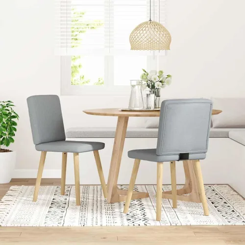 Vista 10 de Modern Dining Chairs 2-Piece Set Black Fabric Upholstered Kitchen Chairs with Metal Frame and Foam Padding for Dining Room Living Room Farmhouse