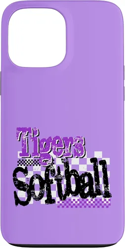 Vista 24 de Tigers Softball Mom Purple Tiger Pride Game Day School Case for iPhone 17