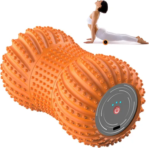 Vista 7 de Rodillo eléctrico portátil de masaje muscular, 6 niveles de vibración para alivio profundo del tejido, masajeador de mano para fascitis plantar