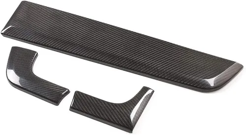 Vista 8 de YIWANG Cubierta de panel de decoración de consola central de fibra de carbono 100% real, 3 piezas para Porsche Panamera 2017-2020, accesorios