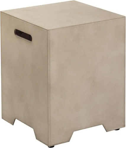 Vista 15 de COSIEST Mesa de tanque de propano para exteriores con diseño de grano de madera, mesa de tanque oculta exterior de 16 pulgadas, oculta el tanque