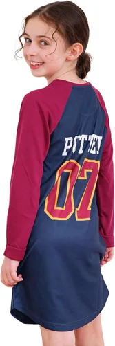 Vista 4 de Harry Potter Camisón Camisones Gryffindor para niñas Camisones y camisas de dormir de manga larga para niñas Hogwarts