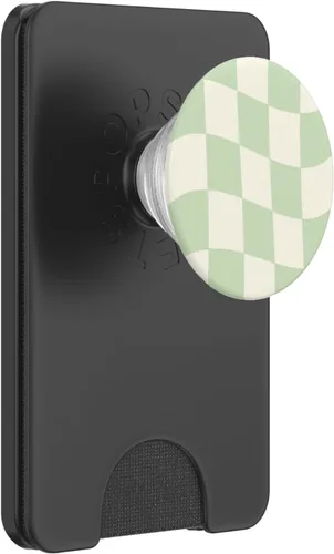 Vista 7 de PopSockets PopSockets intercambiables a cuadros verdes pastel danés