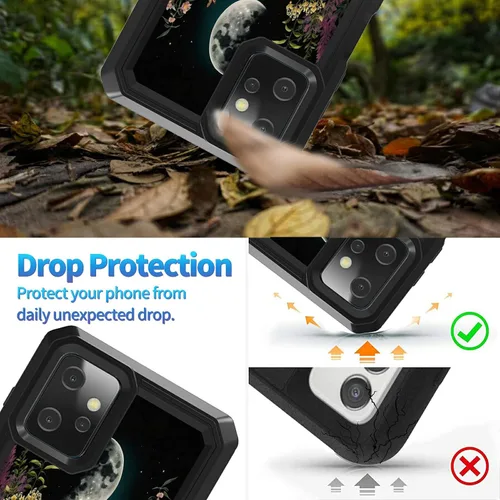 Vista 4 de Funda protectora resistente de doble capa para Motorola Moto G Power 2023 5G, funda protectora resistente de doble capa, funda de absorción