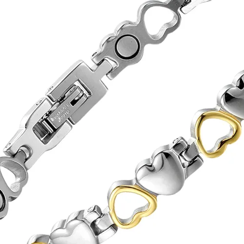 Vista 6 de BioMag Titanium Steel Magnetic Bracelet for Women Copper Rings w 3500 Gauss Magnets for Women Mom Jewelry Gift for Mothers Day