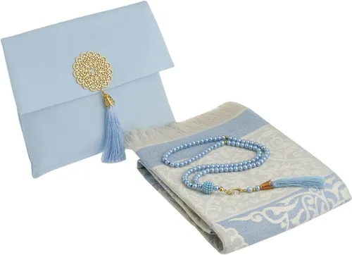 Vista 17 de Prien Alfombra de oración musulmana con Tasbih y bolsa portátil, regalo musulmán para mujeres y hombres, caja islámica Mubarak, juego de regalos
