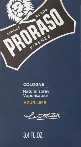 Vista 2 de Proraso Eau De Colonia, Lima Azur, 3.4 Fl Oz Masculine Fresh Citrus Eau de Colonia - Fragancia de menta, limón, naranja y almizcle para hombre