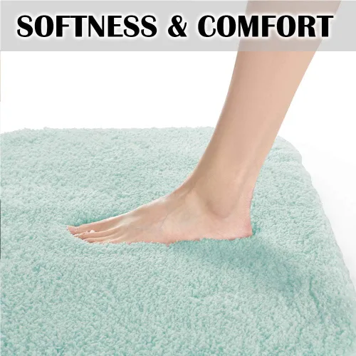 Vista 5 de Suchtale - Alfombra de baño antideslizante, tapete de baño de microfibra suave, absorbente de agua, peluda, lavable a máquina, para regadera, 16 x