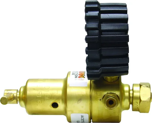 Vista 3 de Uniweld Regulador de acetileno de la serie Centurion RMC100 con conexión de salida "A" y entrada de 200 CGA