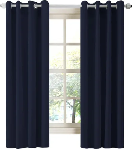 Vista 56 de LA PALMA Cortinas opacas con aislamiento térmico y ojales, para sala de estar, dormitorio, paquete de 2 paneles