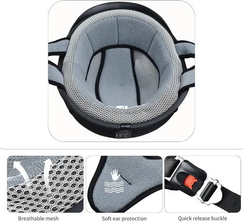 Vista 4 de Cascos para adultos, medio casco de motocicleta para mujeres y hombres, aprobado por DOT, ciclismo, motocross