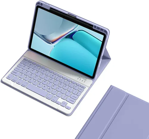 Vista 12 de kaitesi Funda para teclado para iPad 9ª 8ª 7ª generación 10.2/ Air 3ª generación Pro 10.5, cubierta inteligente de folio inteligente con teclado