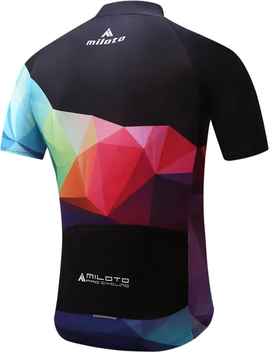Vista 2 de Maillot de ciclismo transpirable de manga corta reflectante para hombre