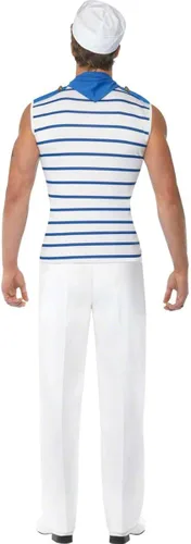Vista 2 de Smiffys Fever - Disfraz de marinero francés masculino