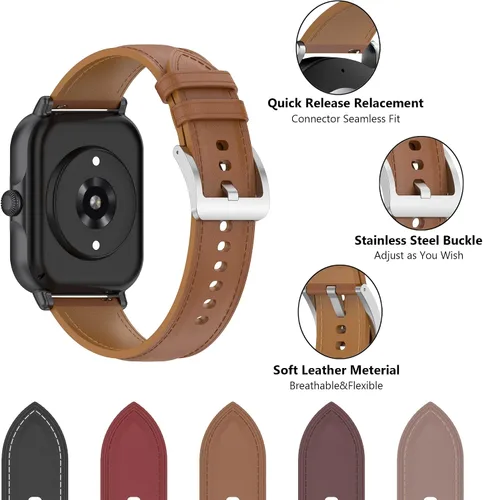 Vista 3 de Correa de reloj de liberación rápida de 0.787 pulgadas, compatible con Amazfit GTS 3/GTS 2 Mini/GTS 2e/Bip U Pro, correa ajustable de repuesto suave