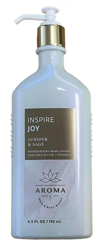 Vista 2 de Bath and Body Works Inspire Joy Juniper Sage Gift Set de 2 lociones de aromaterapia de 6.5 onzas con manteca de karité y vitamina E