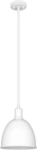 Vista 7 de Z-Lite 4500P8-SW - Colgante Sawyer, 1 luz, 100 vatios, blanco satinado