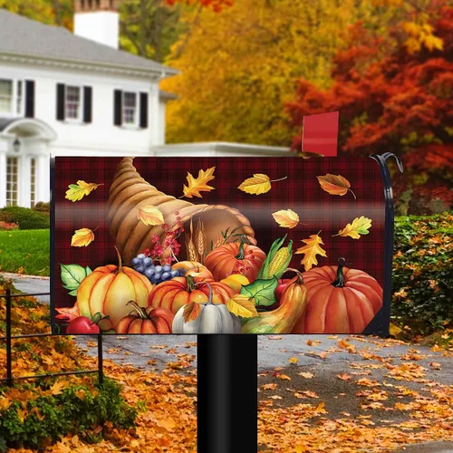 Vista 3 de Briarwood Lane Cubierta para buzón de Cornucopia Fall Bounty