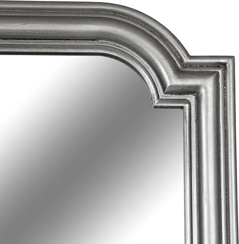 Vista 6 de Kate and Laurel Kinsman - Espejo de pared rectangular Glam tradicional festoneado; 24 x 36; plateado; espejo decorativo de madera festoneada