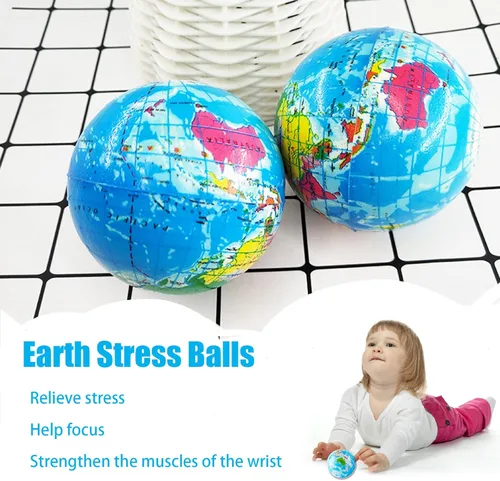 Vista 6 de 24 bolas de globo para apretar, bola hinchable de 2.5 pulgadas, bola blanda de tierra, minibolas de espuma para apretar