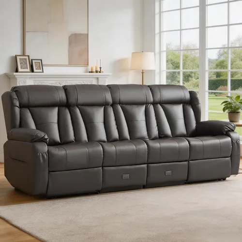 Vista 12 de Sofá biplaza reclinable manual de 59" reclinable doble para sala de estar