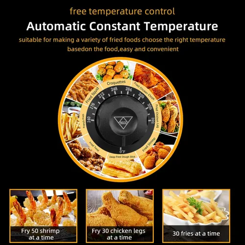 Vista 8 de Freidora profunda grifo de acero inoxidable eléctrico para encimera (cilindro individual 12.5QT / 11.8L)