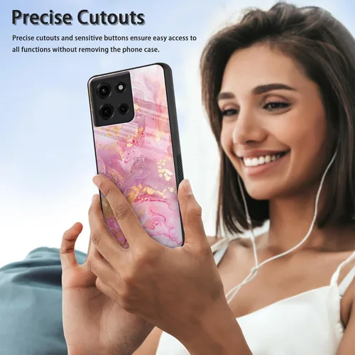 Vista 132 de Funda para Motorola Moto Edge 2022, cubierta trasera de vidrio templado con protector de pantalla, funda protectora a prueba de golpes para Motorola