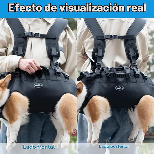 Vista 7 de Arnés de elevación para perros, soporte y rehabilitación con cabestrillo ajustable acolchado y transpirable Arnés de elevación para perros