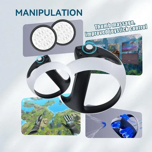 Vista 5 de VR Silicone Protective Cover Set Compatible with PlayStation VR2, PSVR2 Headset Cover & Silicone Face Cover & Lens Dust Cover & 2 Pack Controller