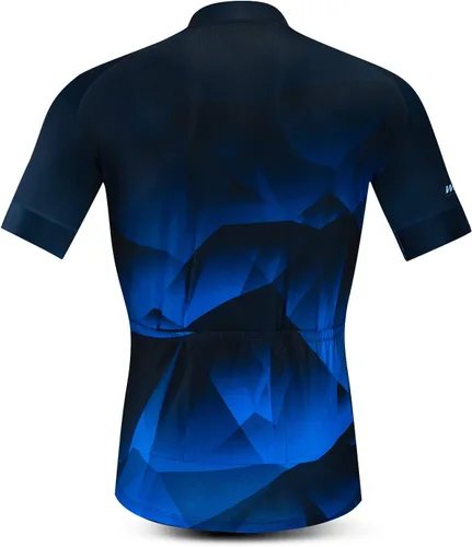 Vista 2 de Maillot de ciclismo para hombre, manga corta, camiseta de bicicleta de montaña, bolsillo con cremallera, reflectante, calavera