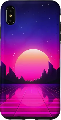Vista 11 de Retrowave Vaporwave Synthwave 80s Style Case for iPhone 17