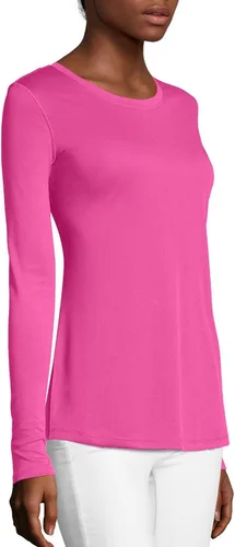 Vista 3 de Hanes Camiseta Sport Cool Dri Performance para mujer, manga corta o larga