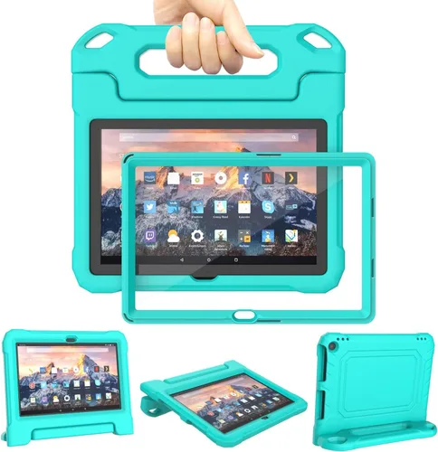 Vista 13 de DJ&RPPQ Funda para niños, EVA Strong Anti Drop es adecuada para tabletas de 10 pulgadas. No compatible con iPad de 10 pulgadas, color negro