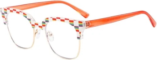 Vista 12 de Shiratori Gafas de lente transparente retro vintage con montura de cuerno de 1.693 in