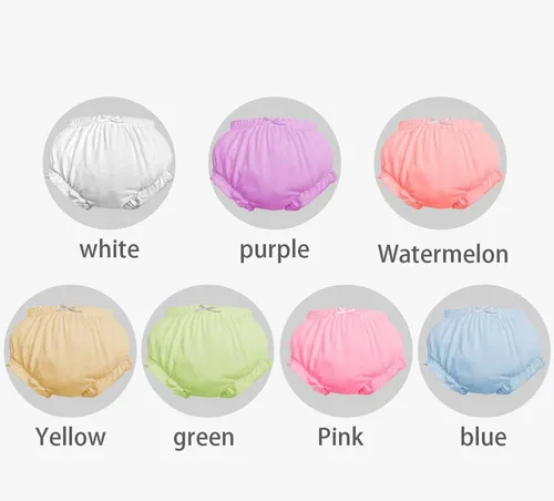 Vista 2 de Paquete de 7 fundas para pañales, ropa interior de algodón, bragas para niñas pequeñas