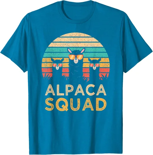 Vista 11 de Divertidas gafas de sol de escuadrón de alpaca Cool Alpacas Vintage Gift T-Shirt, Negro, S