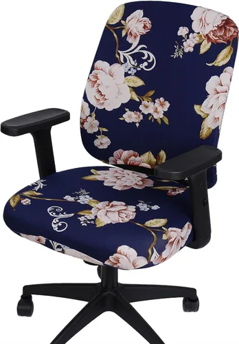 Vista 8 de Melaluxe Funda para silla de oficina de computadora, funda universal protectora y elástica para silla giratoria elástica