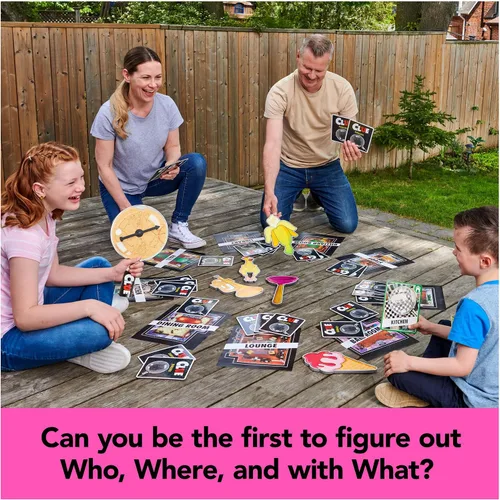 Vista 4 de Spin Master Games, Clue Giant Edition, juego familiar para diversión en interiores y exteriores con tablero grande de gran tamaño, para familia