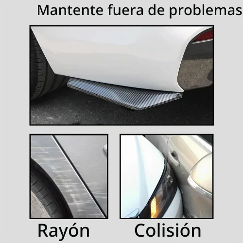 Vista 5 de Jsorum 2 Piezas Alerones Difusores de Parachoques Trasero para Automóviles, Protector Divisor Difusor Canard de Parachoques Trasero, Kit Universal