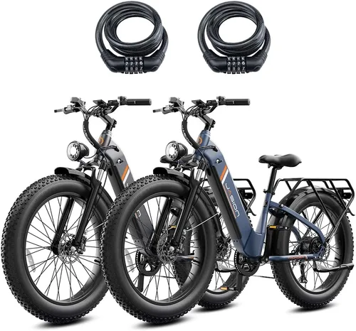 Vista 10 de Jasion Bicicleta eléctrica Thunder/PRO/ST, 2000 W/1800 W Peak Ebikes para adultos, neumático de grasa de 26 pulgadas, mejor bicicleta eléctrica
