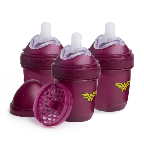 Vista 13 de Batman DC Comics - Herobility - Biberones dobles anticólicos para bebé – 5 fl oz/140ml – paquete de 3