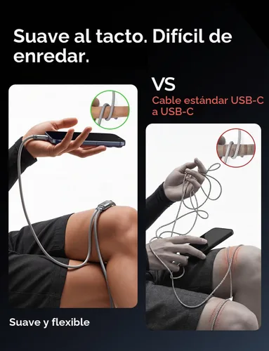 Vista 4 de LISEN Divisor USB C 1 en 2 de carga de salida, 140 W Max Dual USB C a USB C