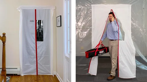 Vista 4 de ZIPWALL ZipDoor ZDM - Kit de puerta magnética, 1 paquete, color blanco