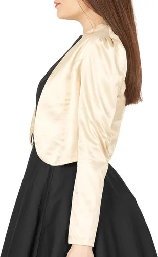 Vista 2 de BlackButterfly Bolero de manga larga de satén formal